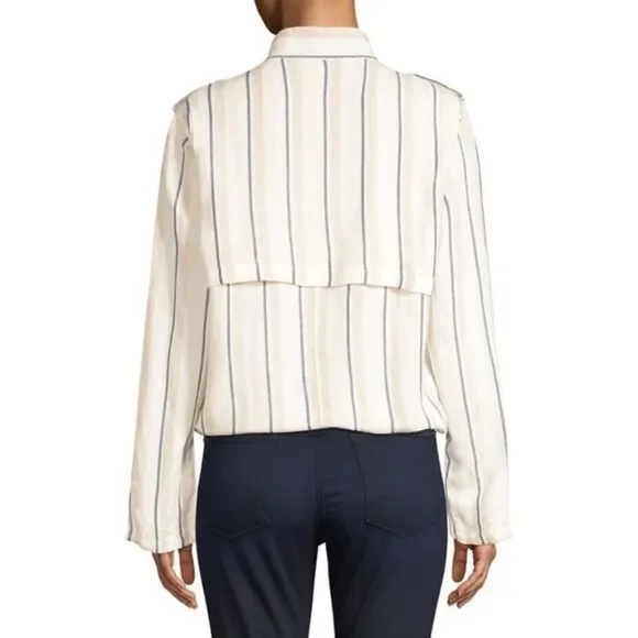 Rails Rowan Striped Army Military Jacket in Coco Stripe Size XS - Picture 3 of 11